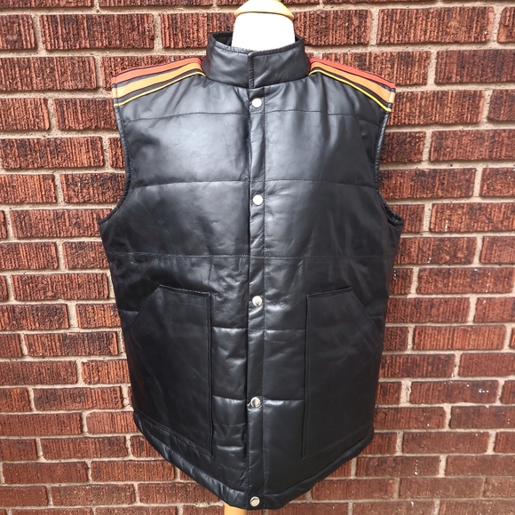 Quilted leather vest - Picture 6 of 10